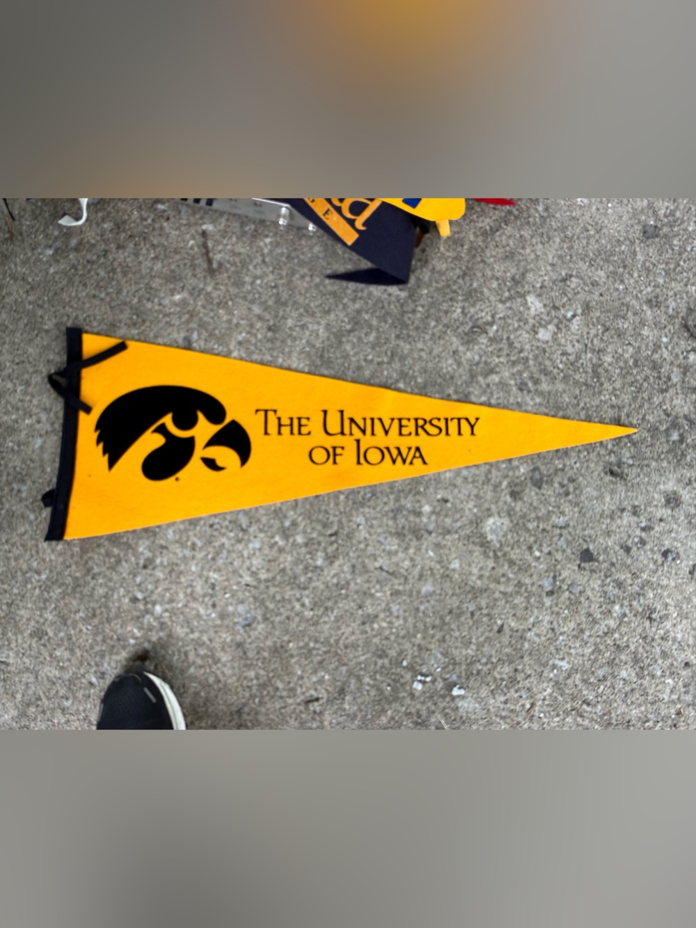 University of Iowa Hawkeyes Black & Gold Felt Pennant